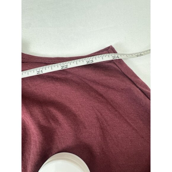 Maroon Silky Trim Flowy Long XL Cami Romantic Boho Luxe Layering Slip Tank - Picture 4 of 7